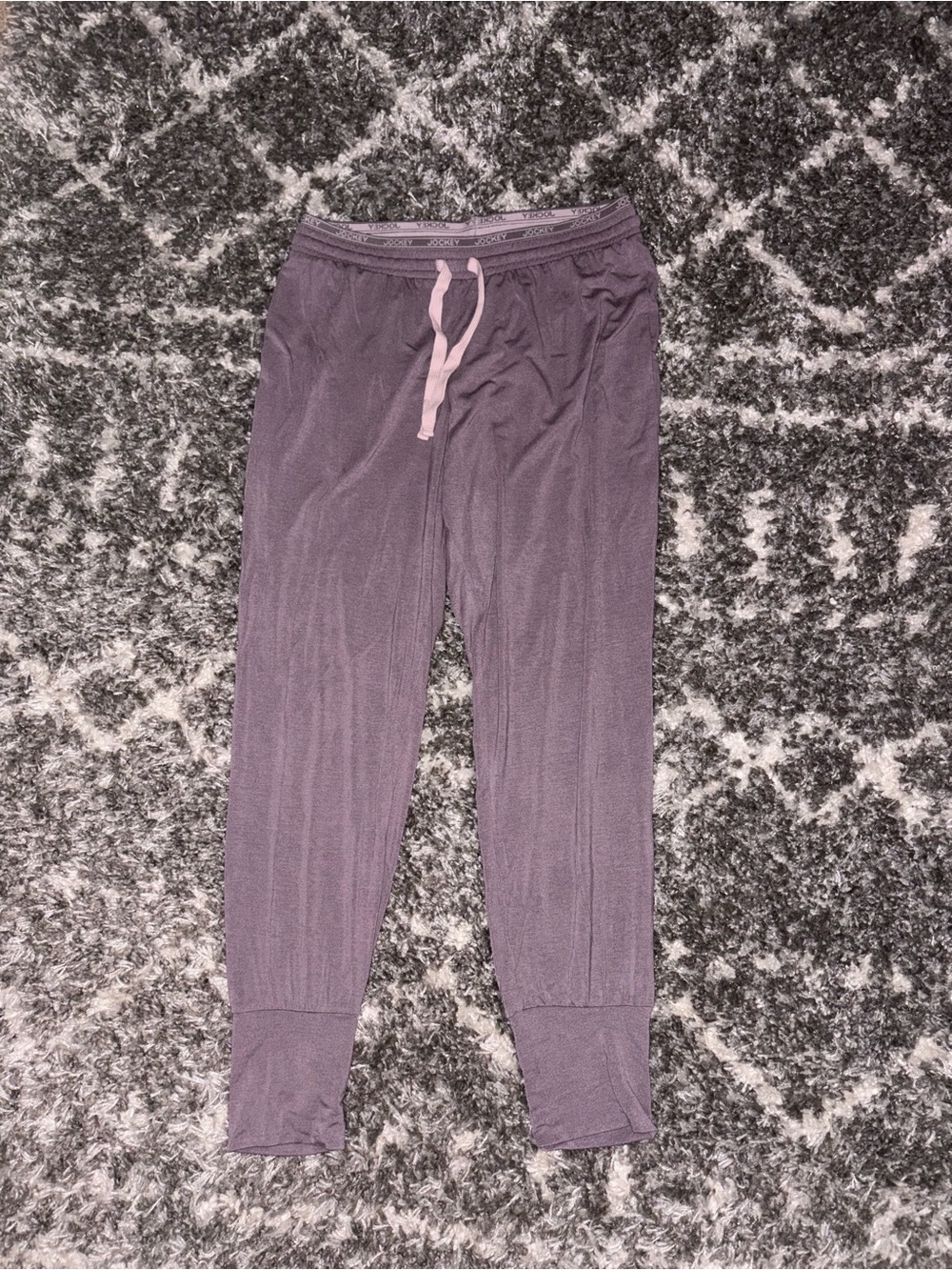 Jockey Purple Jogger Pants with Pink Drawstring